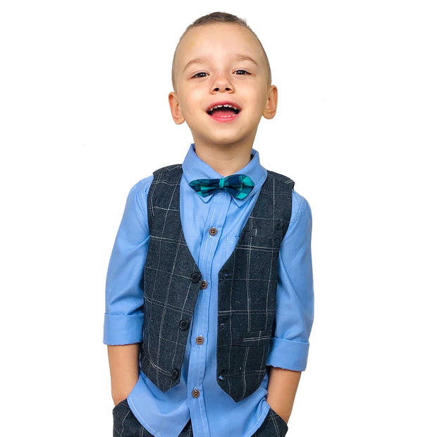 Boy's 2 PCS Elegant formal Outfit. Grey