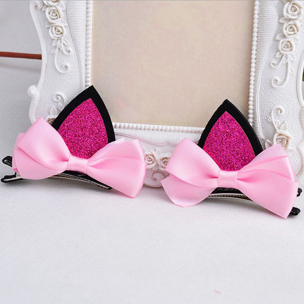 2Pcs of lovely Kitten Ears Hair Clips