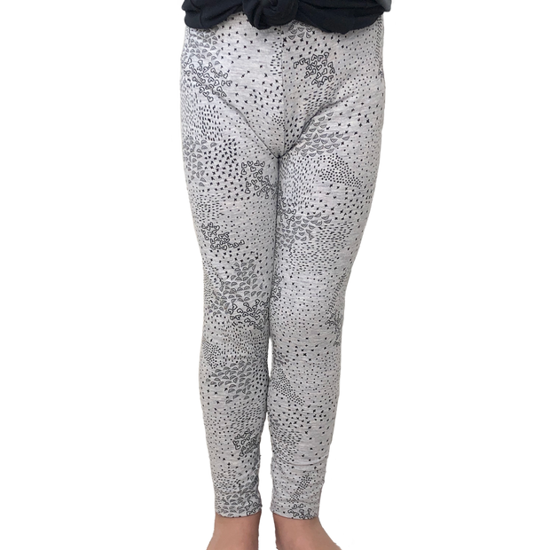 INXTNSO Gray Graphic Print Leggings