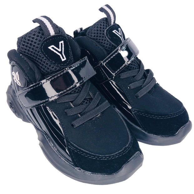 Boys High Top Sneakers. Black