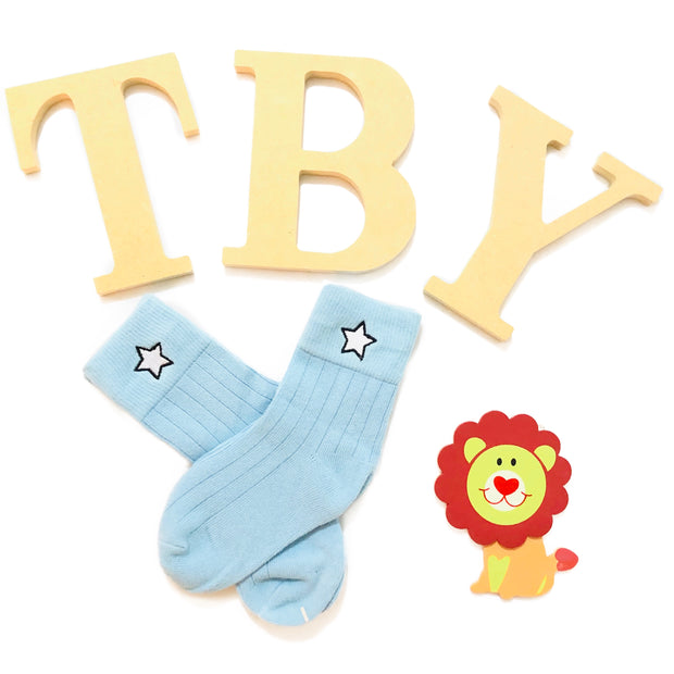 Star Cotton Socks. Blue.