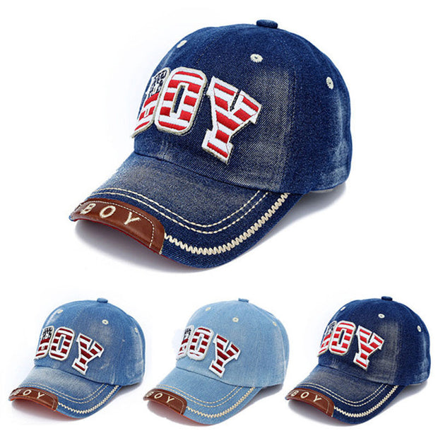 Denim "AMERICAN BOY" Baseball Hat