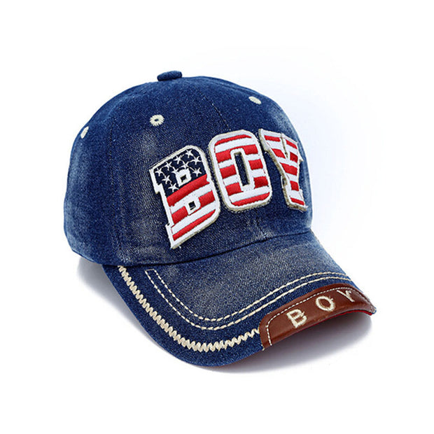 Denim "AMERICAN BOY" Baseball Hat