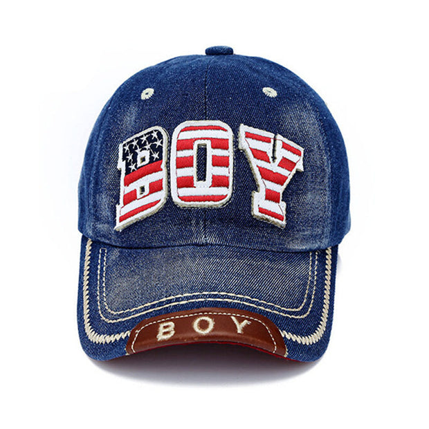 Denim "AMERICAN BOY" Baseball Hat