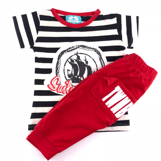 Boys TwinBunny Nautical Graphic Tee - Sailor Love.