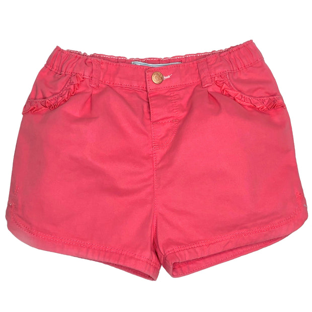 Super Soft Baby Girl's combed twill shorts. Pink