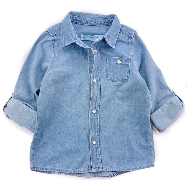 Baby Girls Denim Long sleeve Shirt.