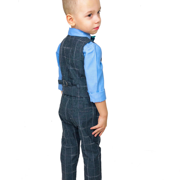 Boy's 2 PCS Elegant formal Outfit. Grey