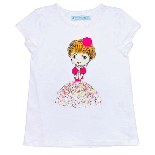 Girl's Flip Sequin embellished cute summer tee.