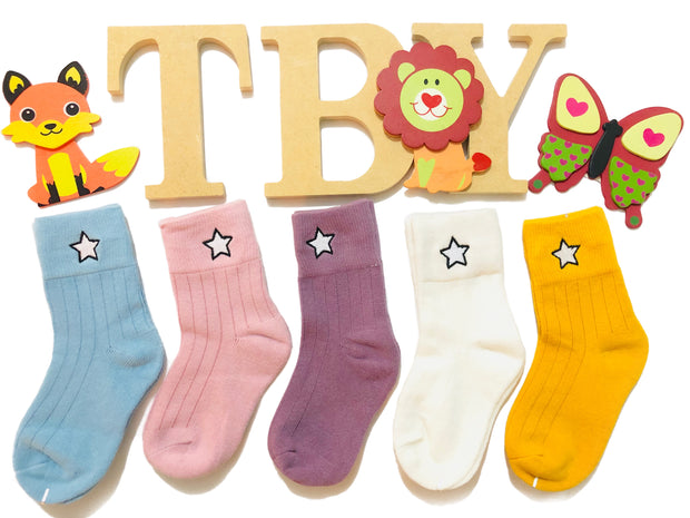 Star Cotton Socks. Blue.