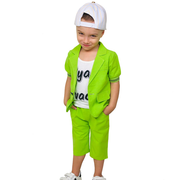 Boy's 2PCS Travel & Play Summer Suit
