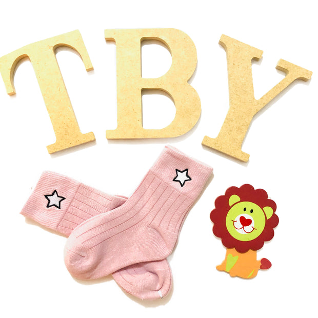 Star Cotton Socks. Pink.