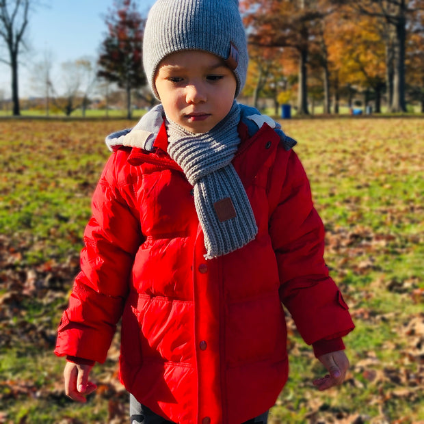Soft warm winter down Jacket for Boys. Red.