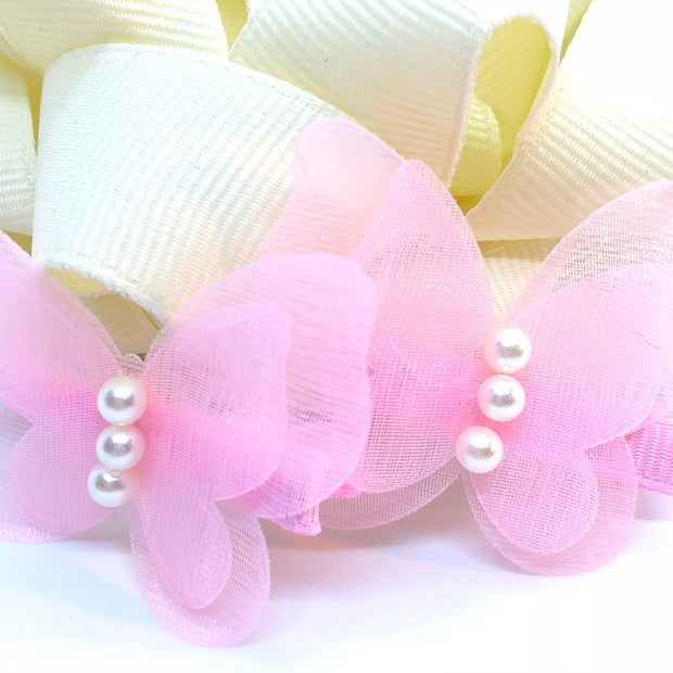 "The Butterfly Beauty" - Girl's Chiffon Hair Clip/ More colors available