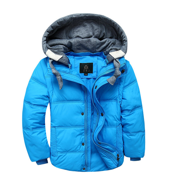 Soft warm winter down Jacket for Boys. Blue.