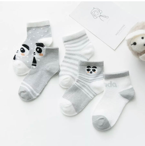 Unisex cotton jaquard sock. 5 pack.