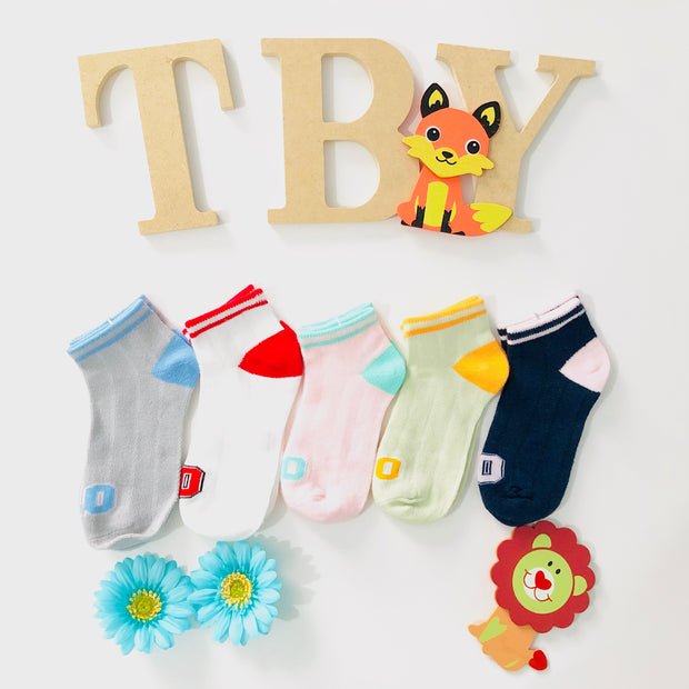 Boy Cotton ankle socks. Light green - Yellow