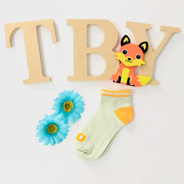 Boy Cotton ankle socks. Light green - Yellow