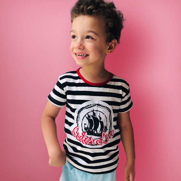 Boys TwinBunny Nautical Graphic Tee - Sailor Love.