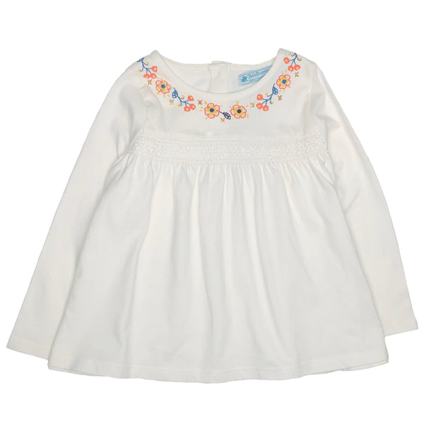 Girls flower neck detail Top