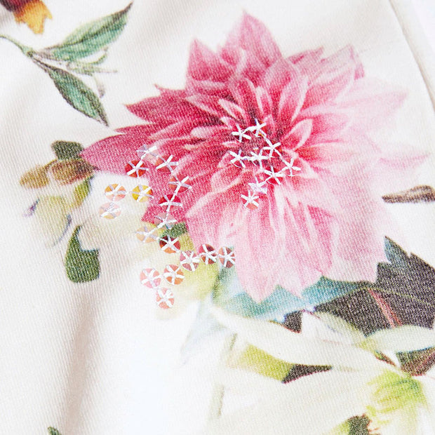 Girl's Floral Print Graphic Tee