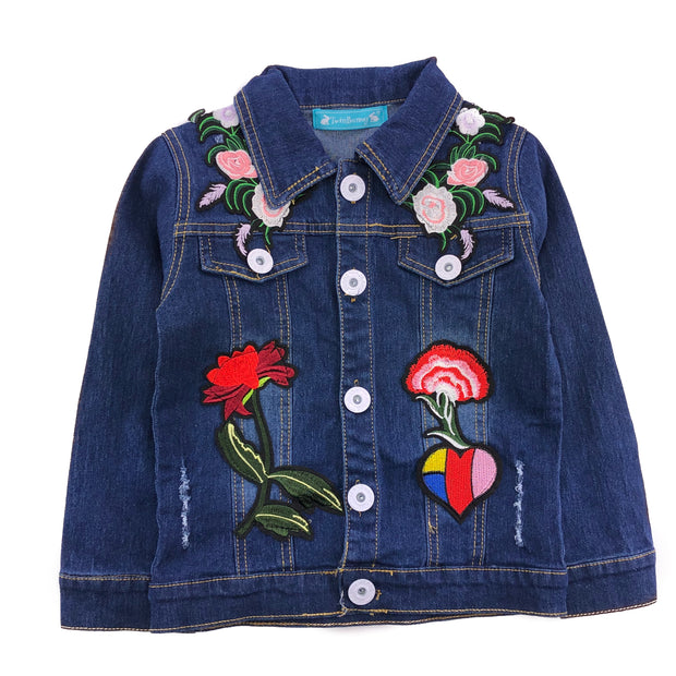 Girls  Distressed Denim 2 pcs set. Jacket and pants.