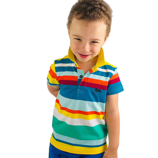 Boy's Striped Polo - LionHeart