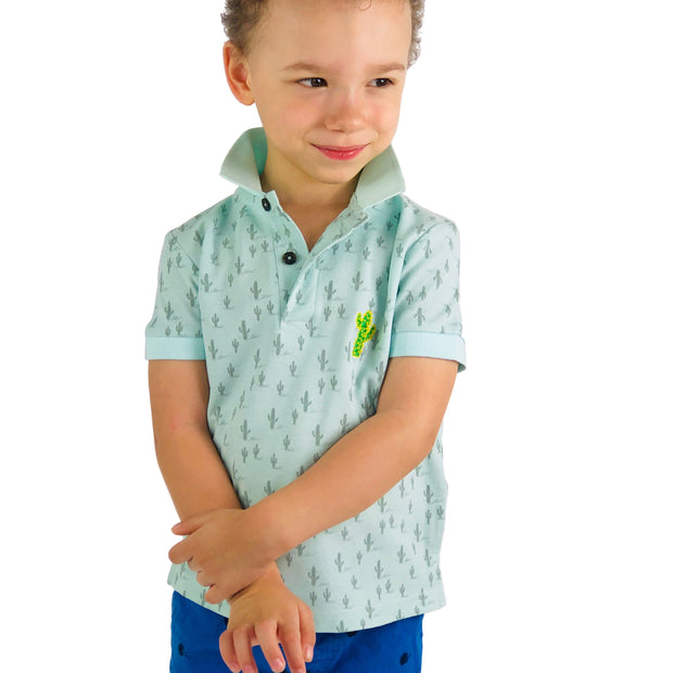Boy's Cactus print Polo Shirt