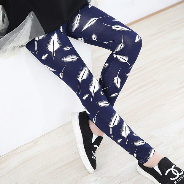 Girl Feather Print super soft Summer Leggings