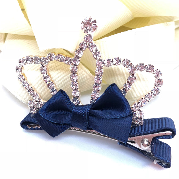 "True Princess" - #4 Girl's Crown Rhinestone Hair Clip