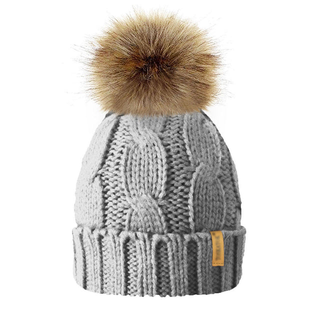 Wool Knitted Pom Pom Winter hat in 2 sizes. More colors available.