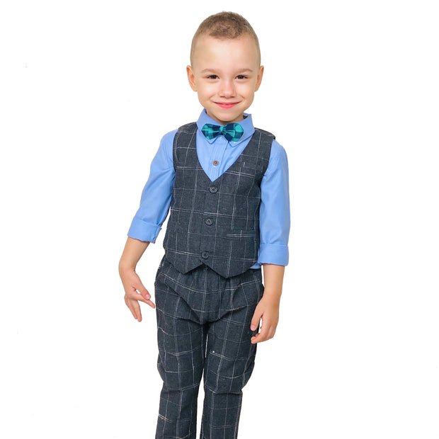 Boy's 2 PCS Elegant formal Outfit. Grey