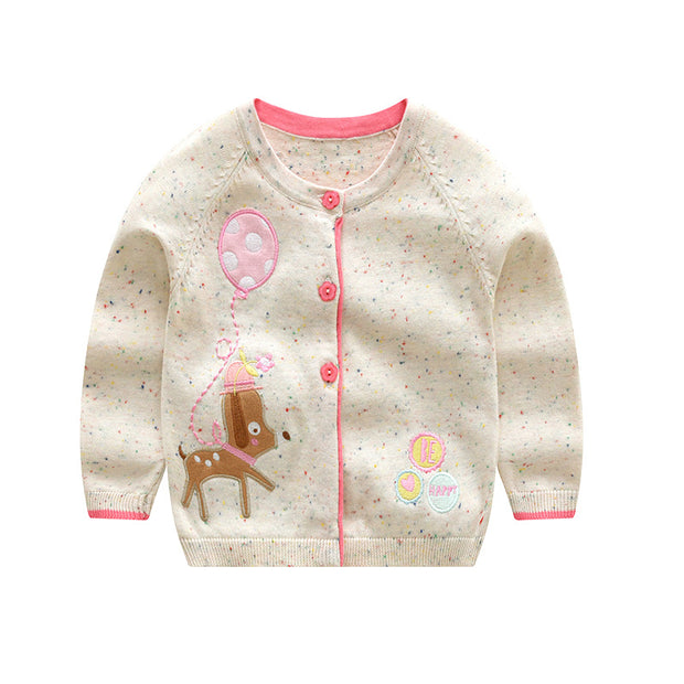 Girl's Little Puppy knitted Cardigan.