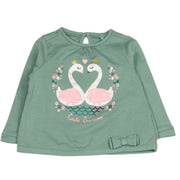 Baby Girl's Sparkling Swan Princess Graphic Shirt. Sizes from 12M-3Y