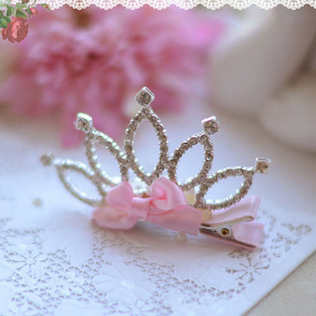"True Princess" - #1 Girl's Crown Rhinstone Hair Clip/ More colors available