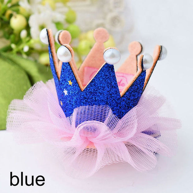 "Your Majesty" - Girl's Lace&Pearls Princess Crown / More colors available