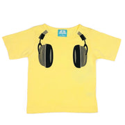 Boy Headset Graphic Tee. Yellow.