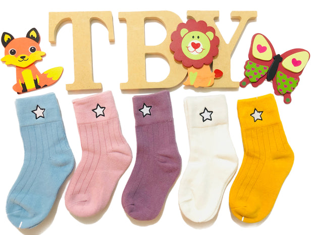 Star Cotton Socks. Pink.