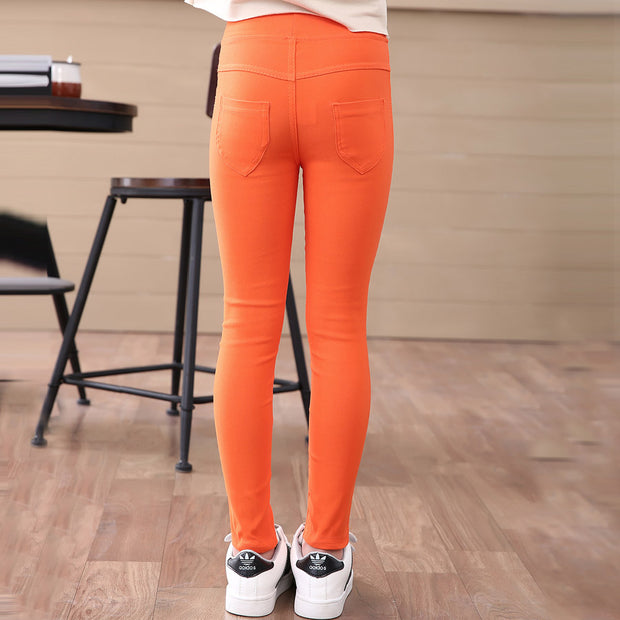 Girls Candy ColorPop pants. Orange