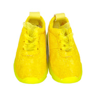 Girl's Lace Sneakers with organza. Yellow.