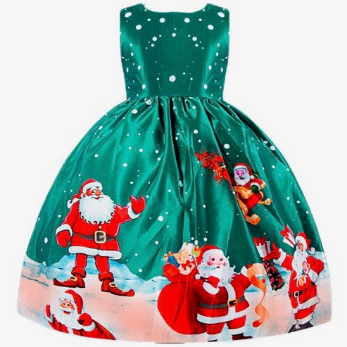 Girl's Christmas dress. Green