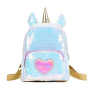 Unicorn Flip Sequin Smaller School Backpack