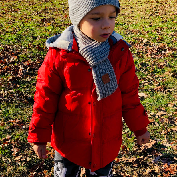 Red winter coat boys hotsell