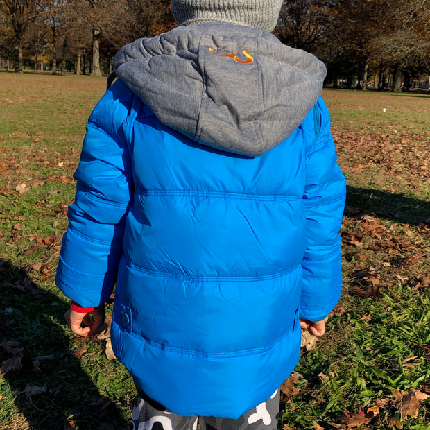 Soft warm winter down Jacket for Boys. Blue.
