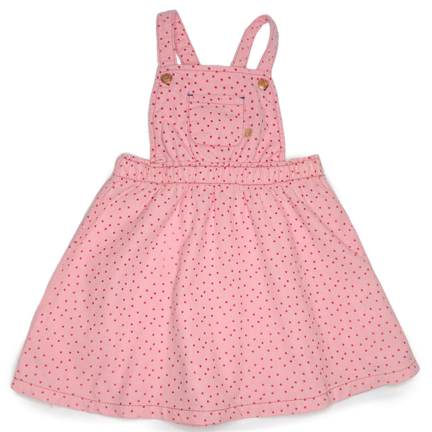 Baby Girls Corduroy Overall Skirt. Pink