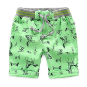 Boy's all over print Twill Shorts. Green