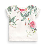 Girl's Floral Print Graphic Tee