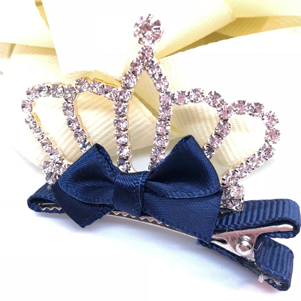 "True Princess" - #4 Girl's Crown Rhinestone Hair Clip