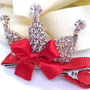 "True Princess" - #3 Girl's Crown Rhinestone Hair Clip/ More colors available