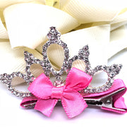 "True Princess" - #2 Girl's Crown Rhinestone Hair clip/ More colors available